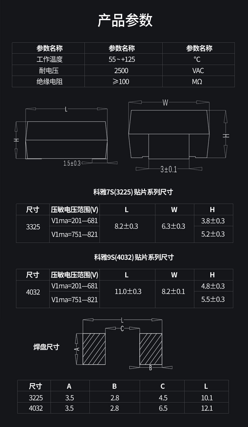 7S塑封壓敏電阻